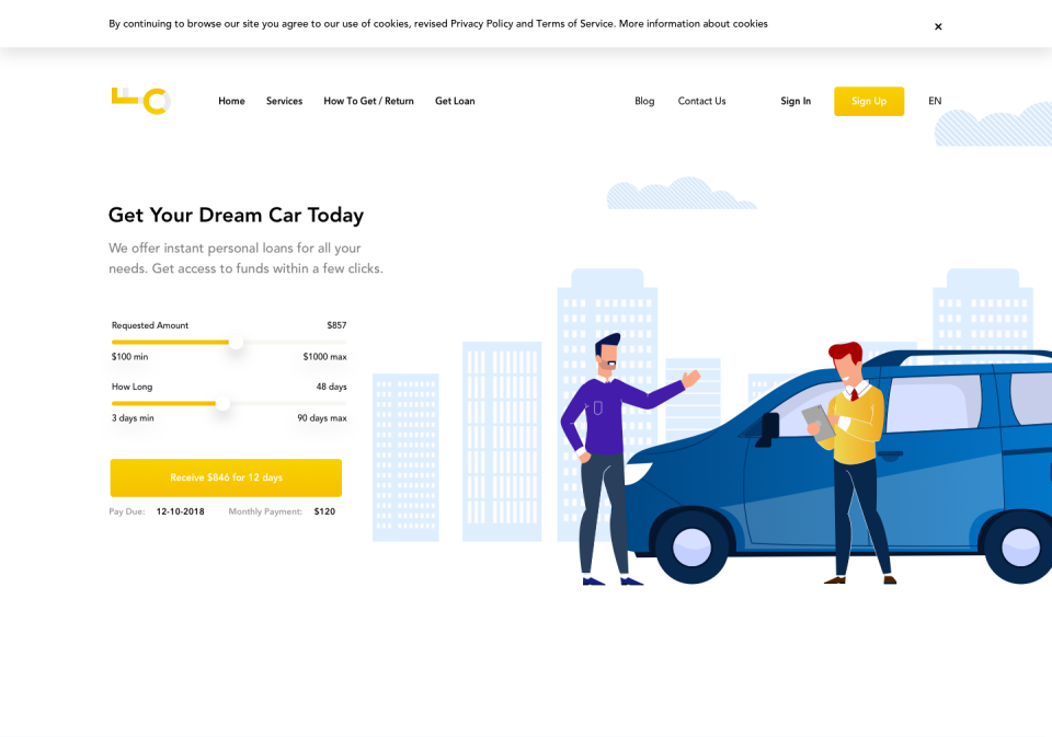 screenshot of Lending CRM